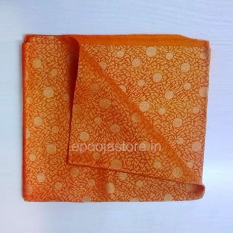 Ikkat Cotton Blouse Pieces ( Orange Colour )