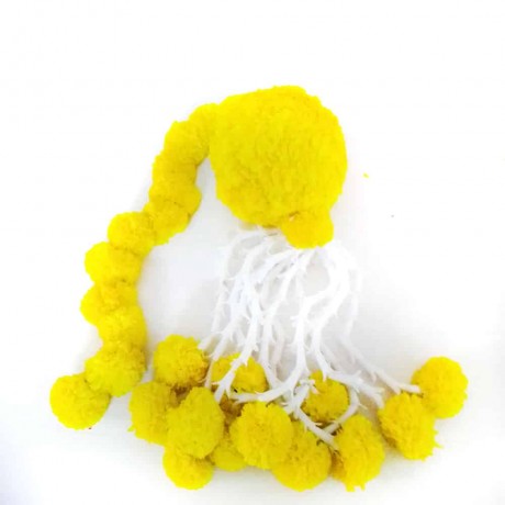 Artificial Marigold Flowers Hanging Balls (3 Feet)