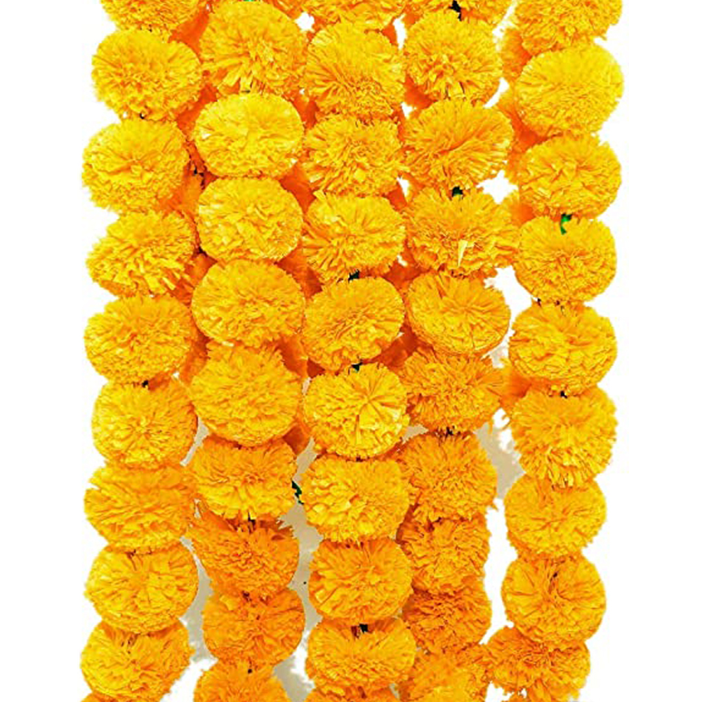 Decorative Artificial Yellow Marigold Garland (58 Inchs)