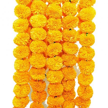 Decorative Artificial Yellow Marigold Garland (58 Inchs)