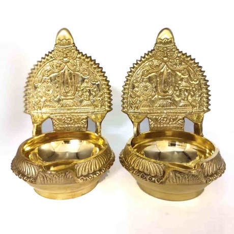 Shanku Nama Chakra Brass Diyas