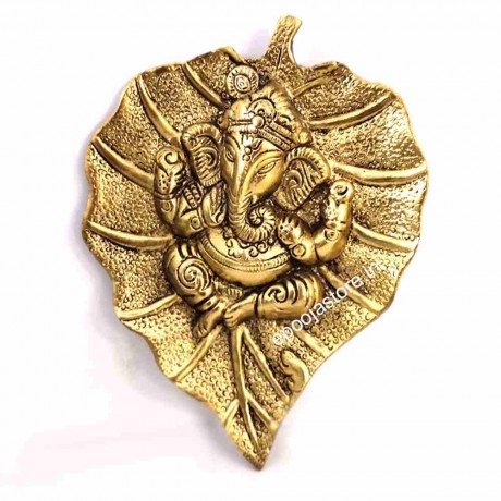 Leaf Ganesha Wall Idol