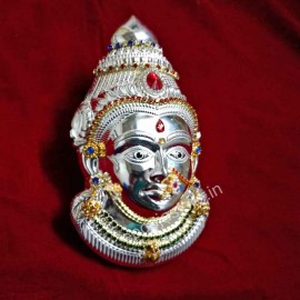 Silver Plated  Stonework  Varalakshmi Face / Lakshmi Face