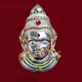 Silver Plated  Stonework  Varalakshmi Face / Lakshmi Face
