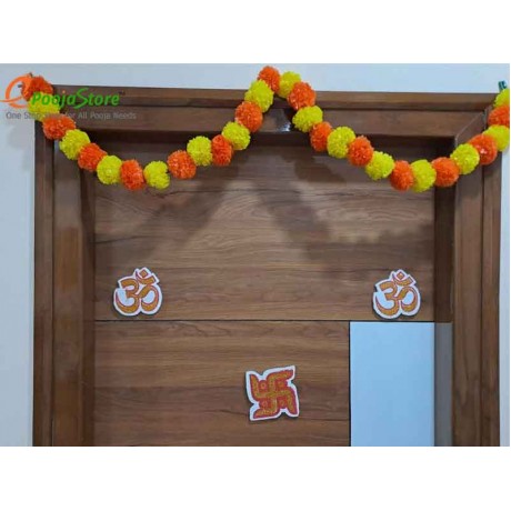 Decorative Artificial Yellow & Orange Marigold Garland