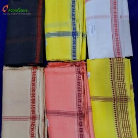Nara Pattu Dhothi With Rudraksha Border