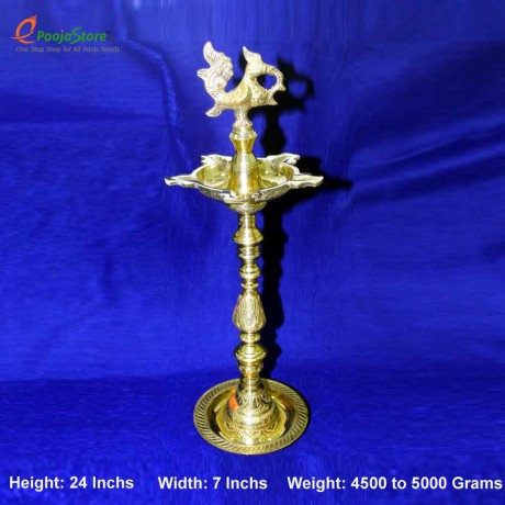 Antique Peacock Deepam 24 Inches ( Pair)