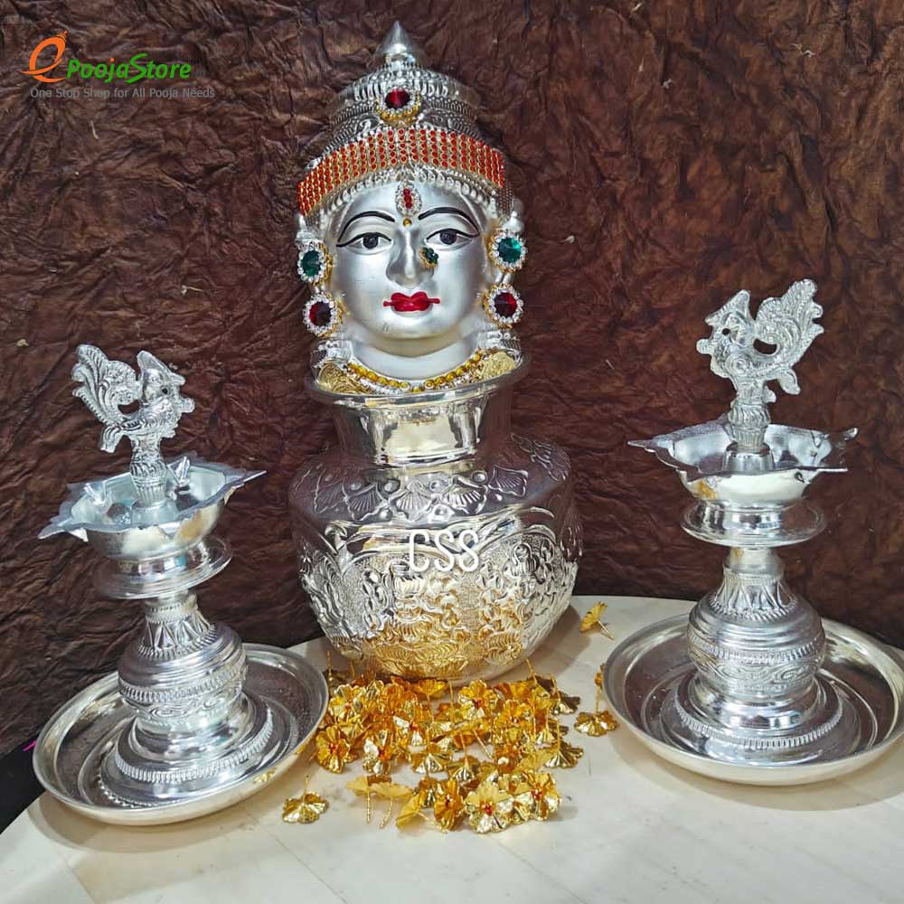 German Silver Varalakshmi Ammavari Kit