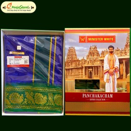 Minister White Maharaja Ink Blue Dhoti