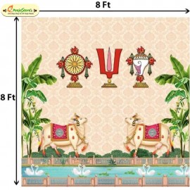 Shanku Chakra Namam Wall Drop Gold