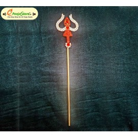 Brass Trishulam with Stones
