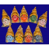 Navaratri Ammavari Faces (6 Inches) 