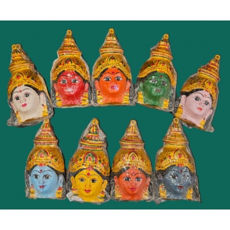 Navaratri Ammavari Faces (6 Inches) 