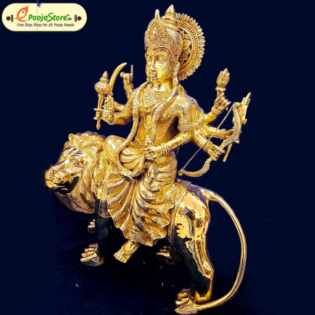 Pure Brass Durga Devi Idol