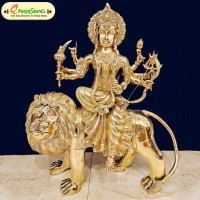 Pure Brass Durga Devi Idol