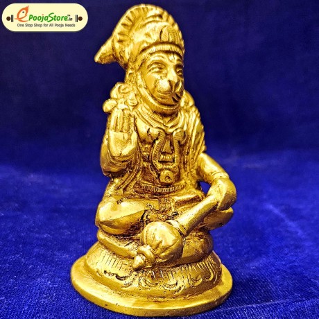 Pure Brass Lord Hanuman Idol