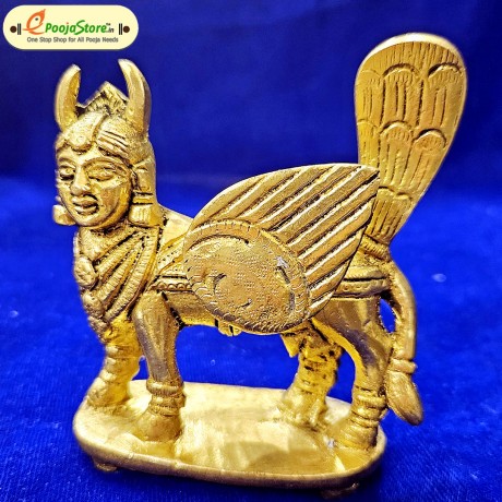 Pure Brass Kamadhenu with Wings