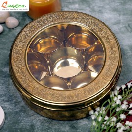 Decorative Multipurpose Brass Box For Pooja Purpose 