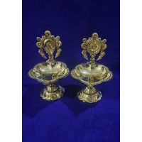 Brass Shanku Chakra Diyas  For Daily Puja 