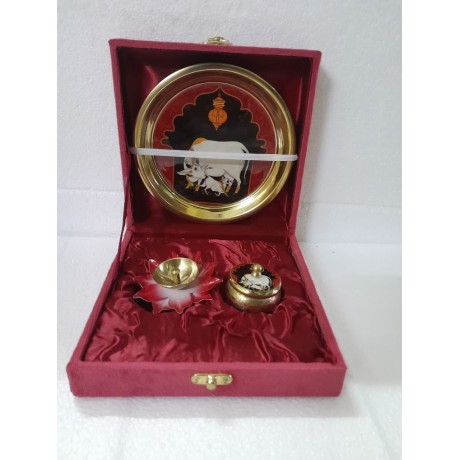 Brass pooja set