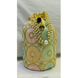 Chakari Design Heavy Round Potli Bag (Pack of 2)