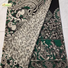 Kalamkari Green Saree