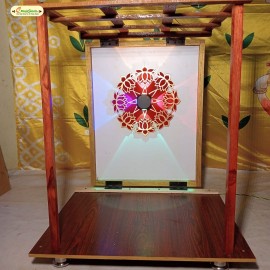 Foldable Pooja Mandhir with Light