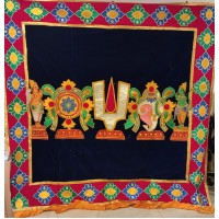 Shanku Chakra Namam with Hanuman and Garuda Temple Curtain