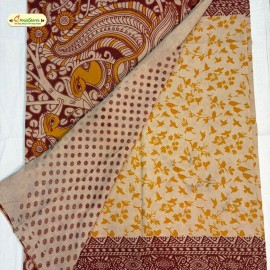 Pure Cotton Cream with Red Boarder