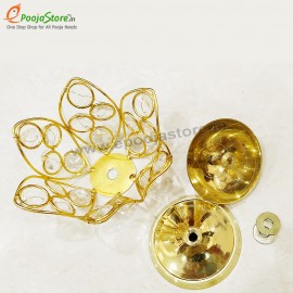 Brass Diyas with Crystal Design 