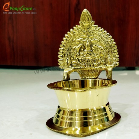 Pure Brass Gaja Lakshmi Deepam / Diya (1 PC)