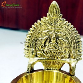 Pure Brass Gaja Lakshmi Deepam / Diya (1 PC)