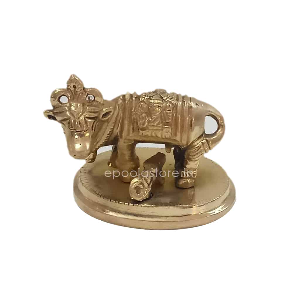 Kamadhenu (2.7 inches With Ganesh Design)