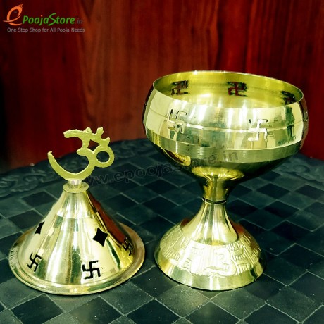 Pure Brass Akhanda Diya (Big Size) (Pack Of 1Pc)