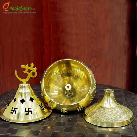 Pure Brass Akhanda Diya (Big Size) (Pack Of 1Pc)