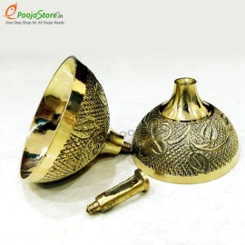 Pure Brass Diya, Oil Lamp Kuber Diya, Deepam, Deepak Medium Size (Pack of 1)
