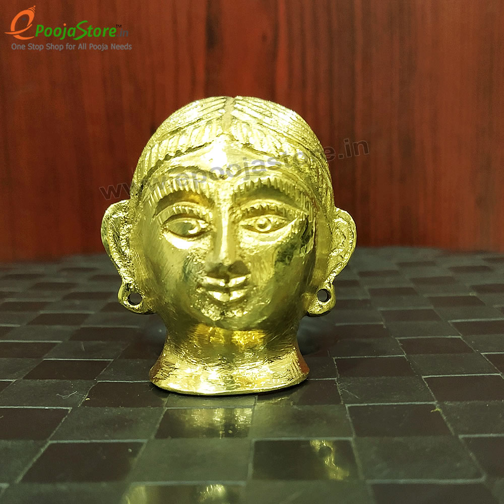 Pure Brass Gowri Devi Ammavari Face (Small Size)