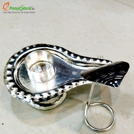  Silver Coated  Shivalingam Stand 