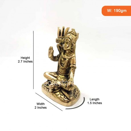 Shiva Bhagavan With Trishul Idol (2.7 inches)