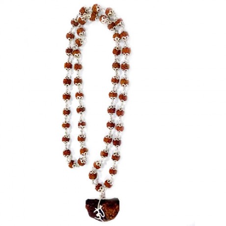 Rudraksha Mala with 53 Beeds and 1 Face Rudraksha Beed 