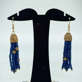 Semi Precious Sapphire Necklace Set (10 Layers)