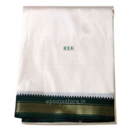 Dhoti Pattu (Green and Red Border)