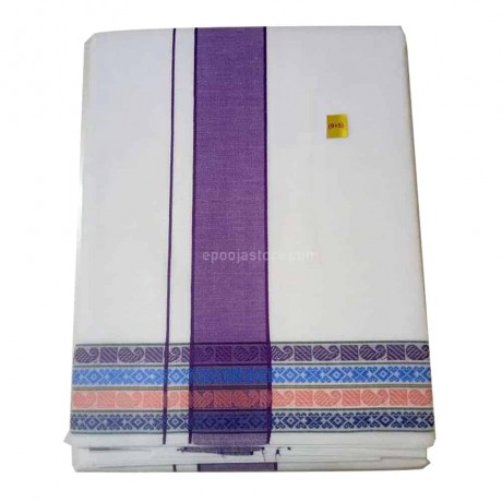 Dhoti Purple Color (Handloom-9x5)