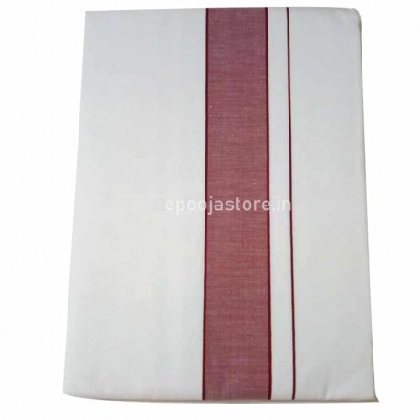 Dhoti white and Brown Color 