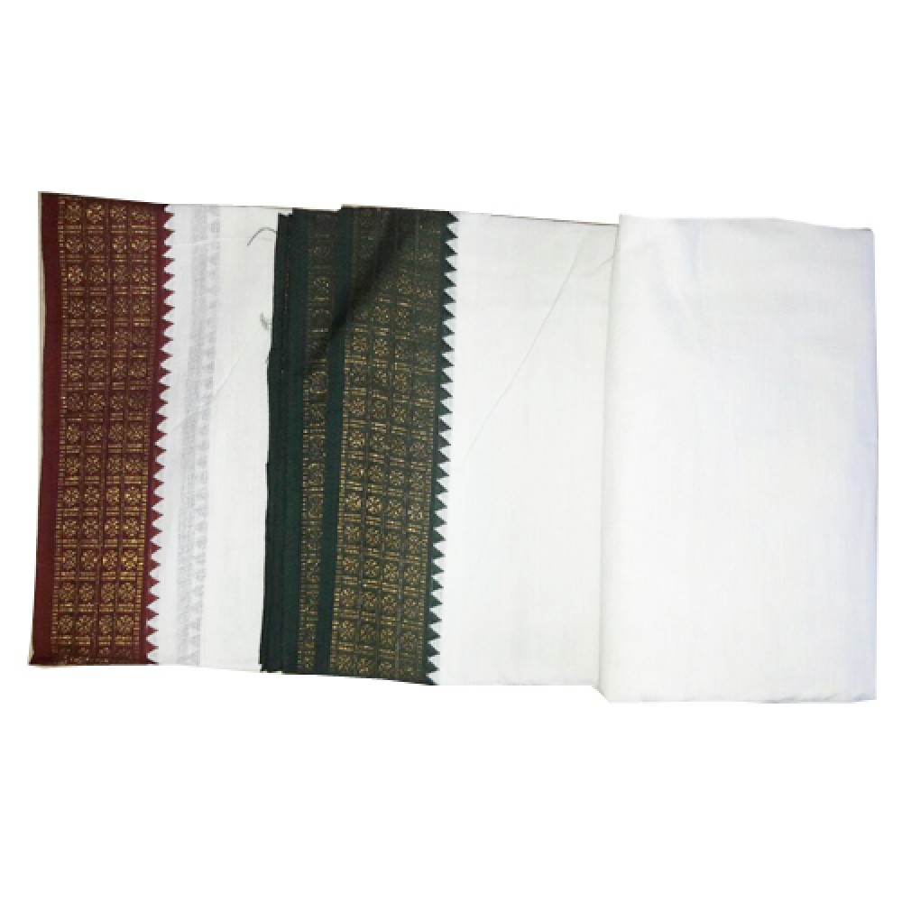 White Cotton Dhoti ( 9 * 5)