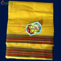 Pure Dark Yellow Cotton Dhothi (10*6 Size)