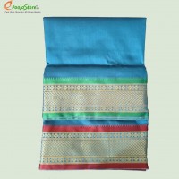 Art Silk Dhothi With Big Border (Colour Blue) (9*5)