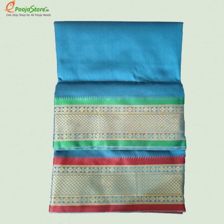 Art Silk Dhothi With Big Border (Maroon Colour) (9*5)