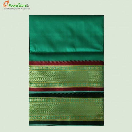 Art Silk Dhothi With Big Border (Maroon Colour) (9*5)