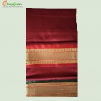 Art Silk Dhothi With Big Border (Maroon Colour) (9*5)